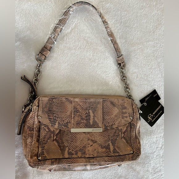 NEW B Makowsky Snakeskin Boho bag - Picture 1 of 11